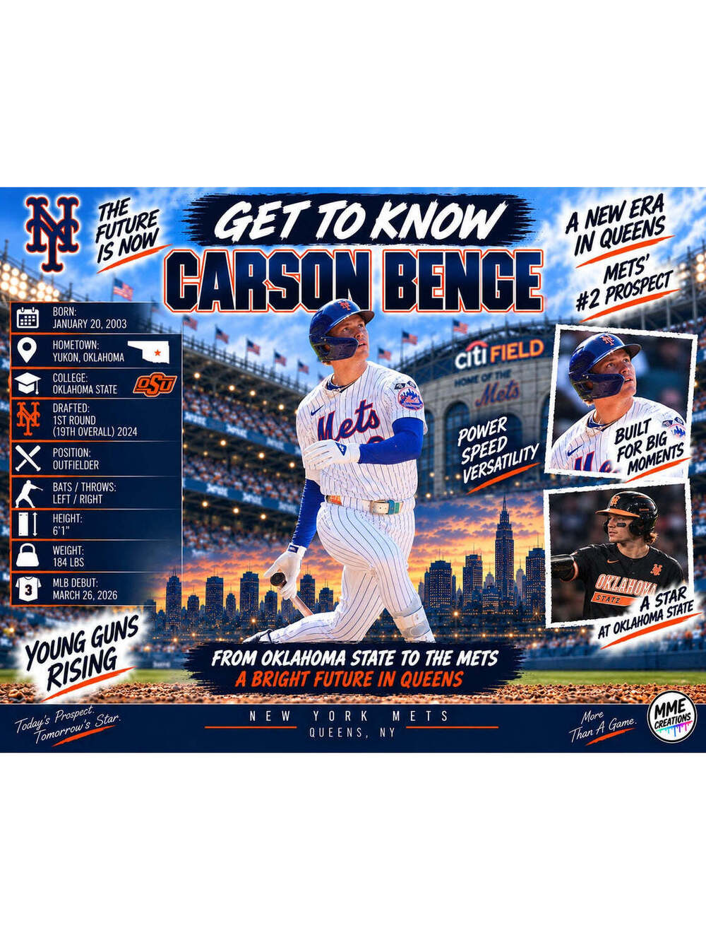 4517 Get to Know Carson Benge | 8x10 Glossy Sports Print